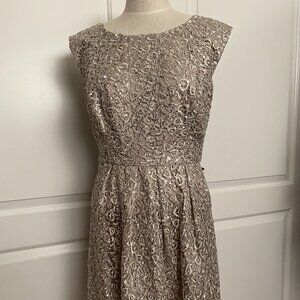 DECODE 1.8 Women's Sequin Champagne Dress: Size 14